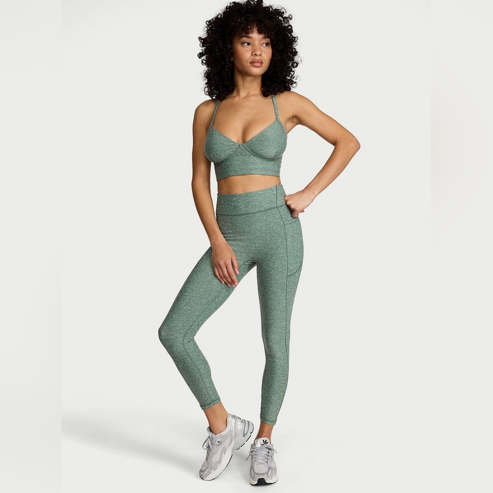 NWT- VSX LUXMarl Heather Sage 7/8 Legging Women's Size 6